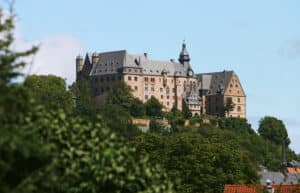 Blick auf das Schloss Marburg